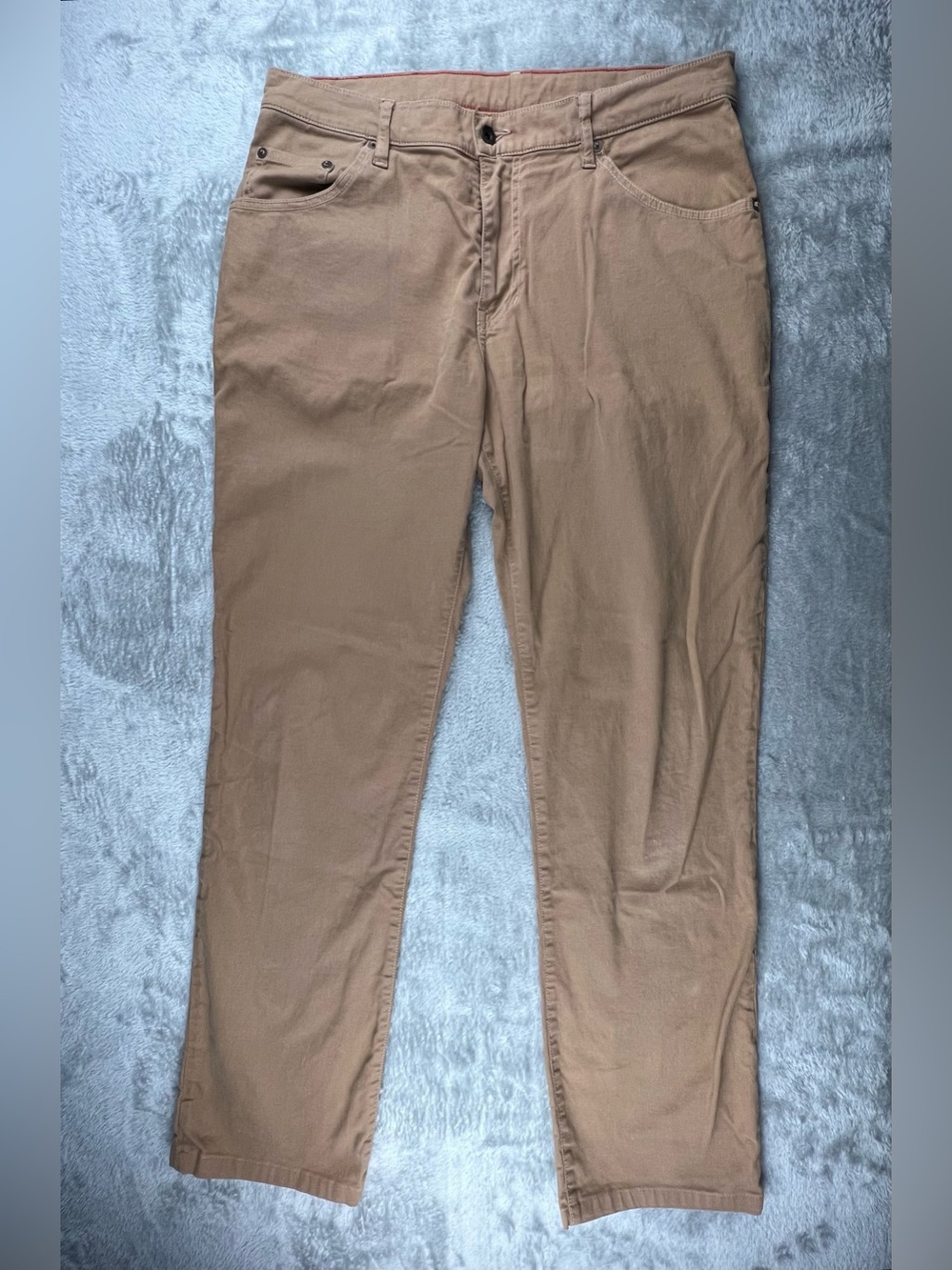 Raleigh Denim Pants Mens 33 Jones Workshop Cotton Twill Chino Straight Tan Khaki